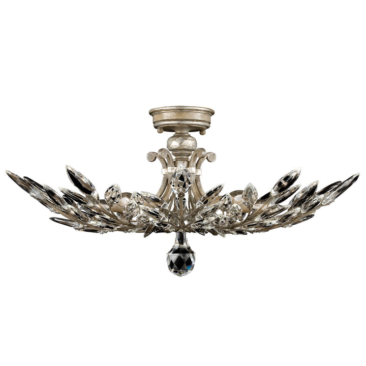 Fine Art Handcrafted Lighting Crystal Laurel Semi-Flush Mount