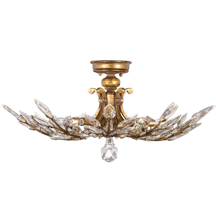 Fine Art Handcrafted Lighting Crystal Laurel Semi-Flush Mount