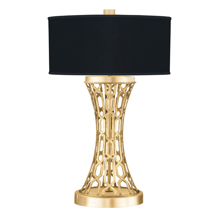 Fine Art Handcrafted Lighting Allegretto 32" Table Lamp Table Lamps Fine Art Handcrafted Lighting Gold Leaf with Black Shade