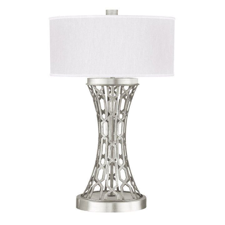 Fine Art Handcrafted Lighting Allegretto 32" Table Lamp Table Lamps Fine Art Handcrafted Lighting Silver Leaf with White Shade