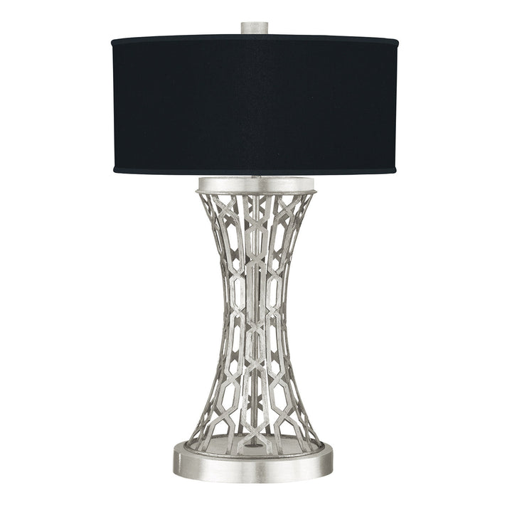 Fine Art Handcrafted Lighting Allegretto 32" Table Lamp Table Lamps Fine Art Handcrafted Lighting Silver Leaf with Black Shade
