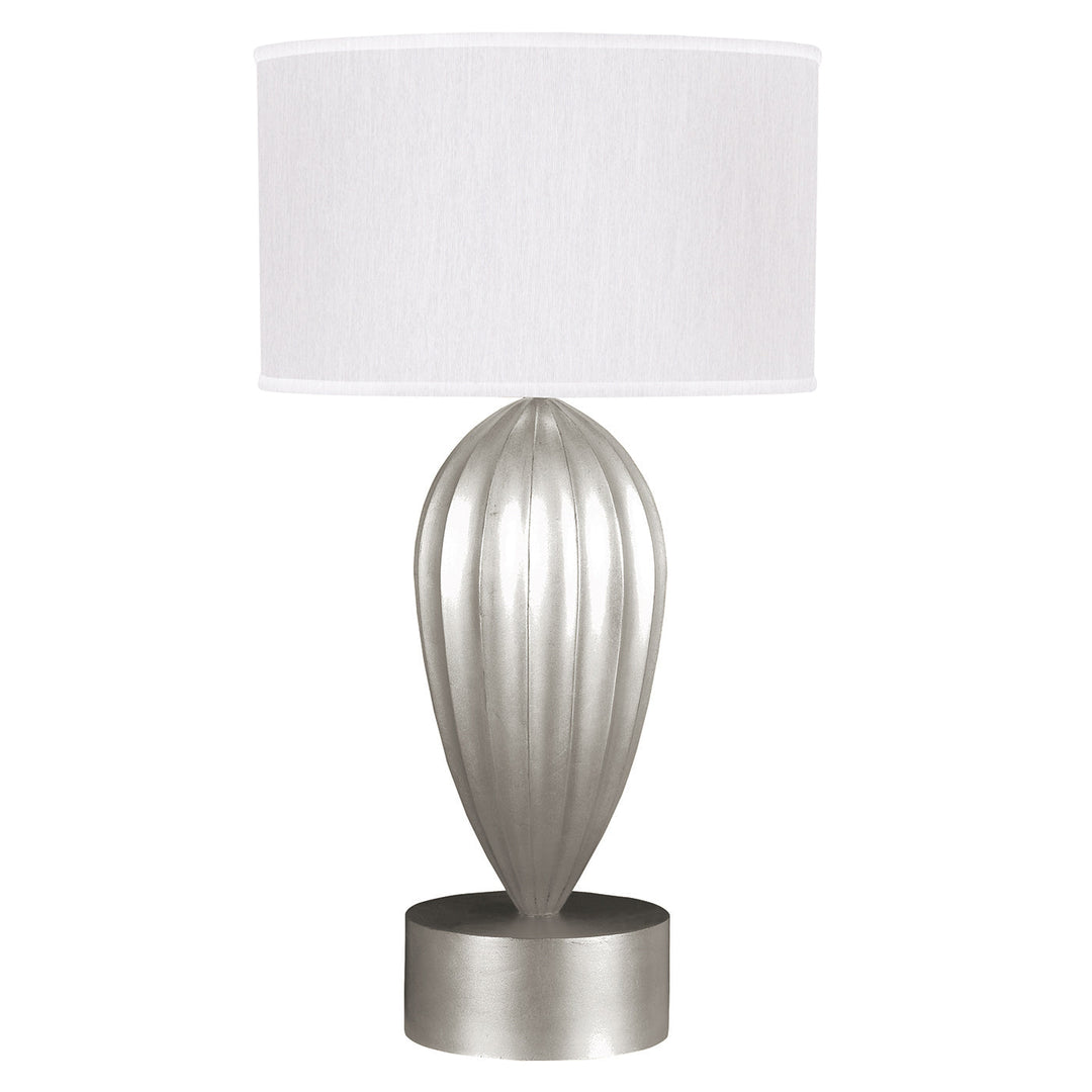 Fine Art Handcrafted Lighting Allegretto 33" Table Lamp Table Lamps Fine Art Handcrafted Lighting Silver Leaf with White Shade