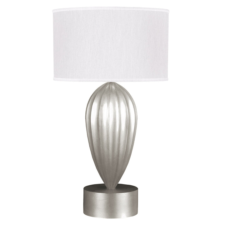 Fine Art Handcrafted Lighting Allegretto 33" Table Lamp Table Lamps Fine Art Handcrafted Lighting Silver Leaf with White Shade