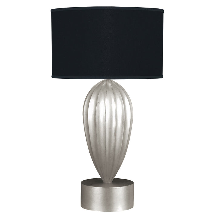 Fine Art Handcrafted Lighting Allegretto 33" Table Lamp Table Lamps Fine Art Handcrafted Lighting Silver Leaf with Black Shade