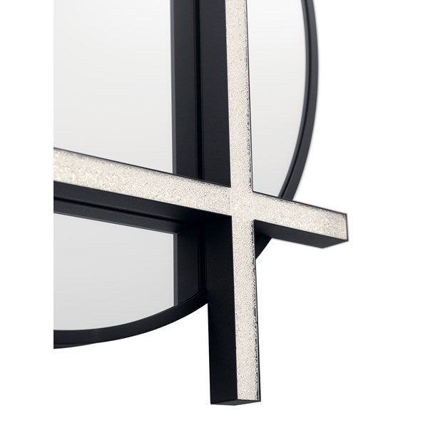 Kichler Kemena™ LED Lighted Mirror Matte Black 84163 LED Vanity Mirrors Kichler Matte Black