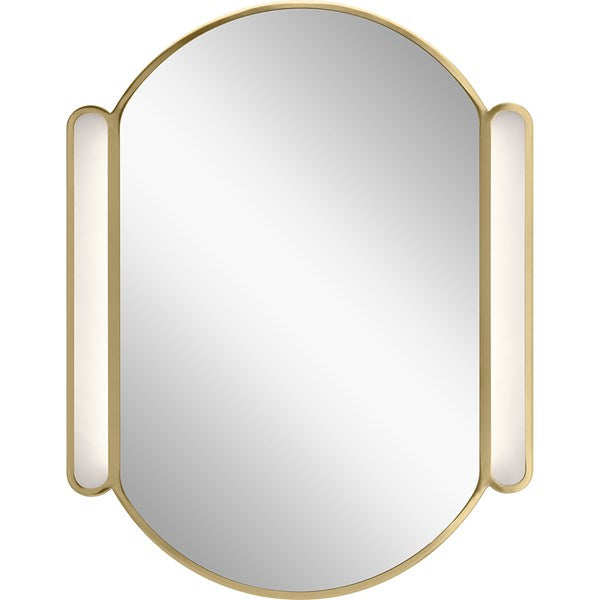 Kichler Phaelan 30" LED Oval Mirror Champagne Gold 84165 LED Vanity Mirrors Kichler