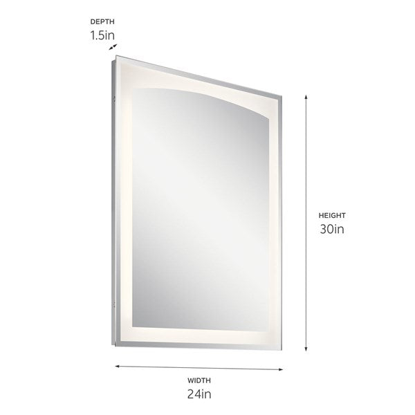 Kichler Tyan™ 30" LED Vanity Mirror with Etched Glass 86006 LED Vanity Mirrors Kichler