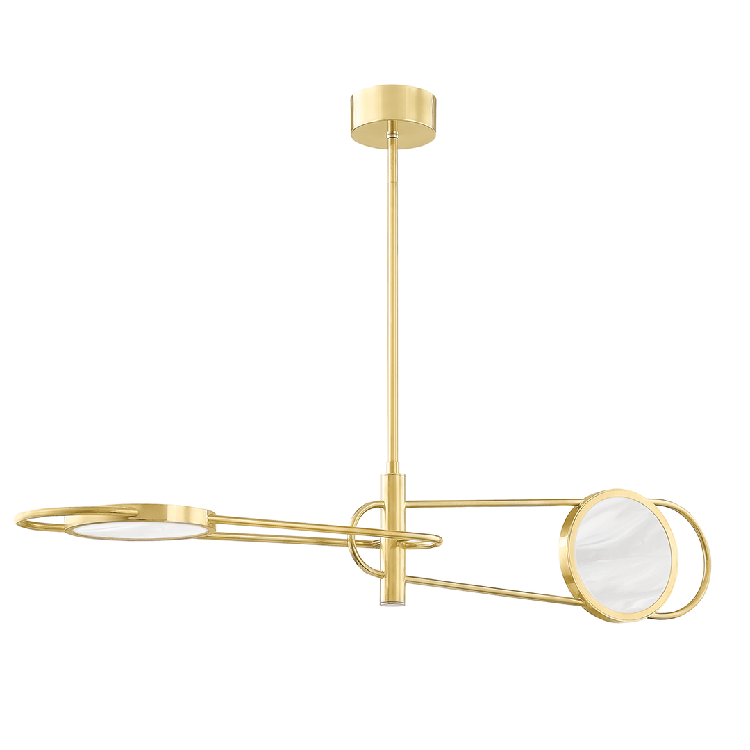 Hudson Valley Lighting Jervis Linear Chandelier Chandeliers Hudson Valley Lighting Aged Brass