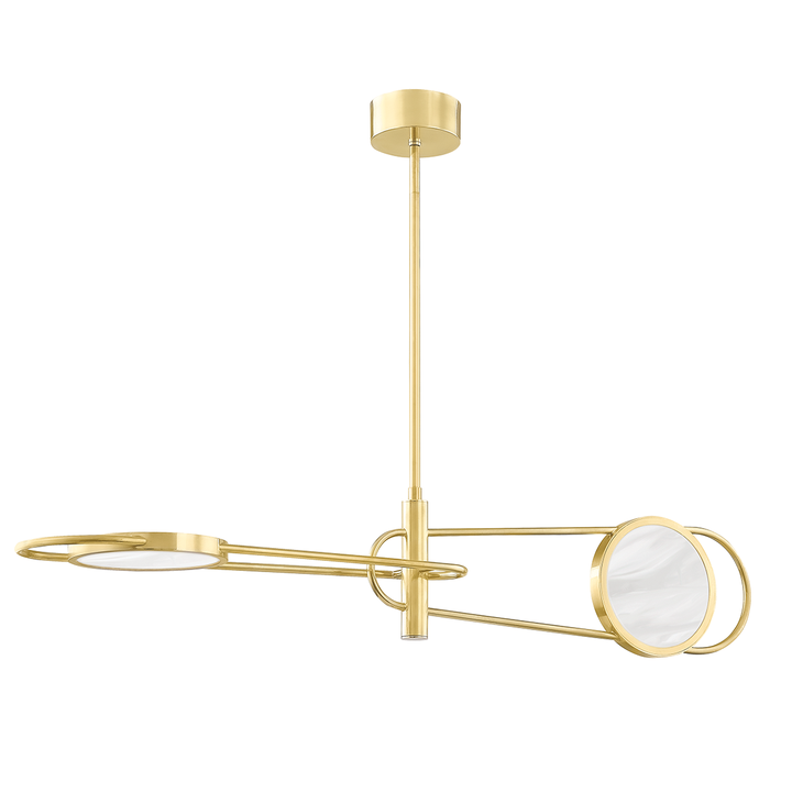 Hudson Valley Lighting Jervis Linear Chandelier Chandeliers Hudson Valley Lighting Aged Brass