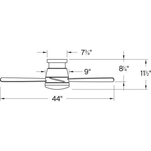 Hinkley Trey 44" LED 902744 Outdoor Ceiling Fans Hinkley