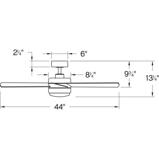 Hinkley Ventus 44" LED 902844 Outdoor Ceiling Fans Hinkley