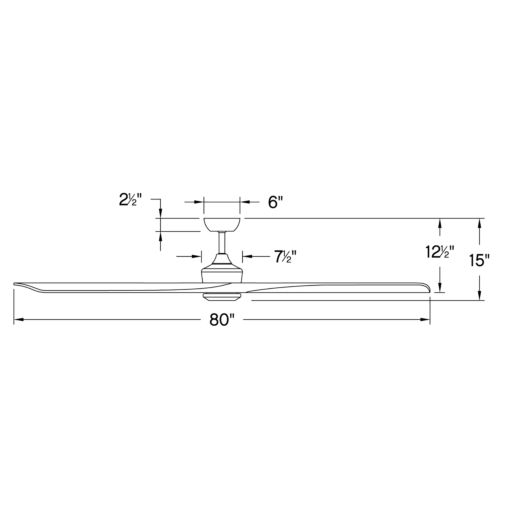 Hinkley Sculpt 80" LED 903680 Outdoor Ceiling Fans Hinkley