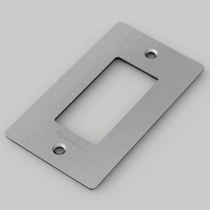 Buster + Punch Wall Plates | With Logo Wall Plates Buster + Punch Steel 1 Gang