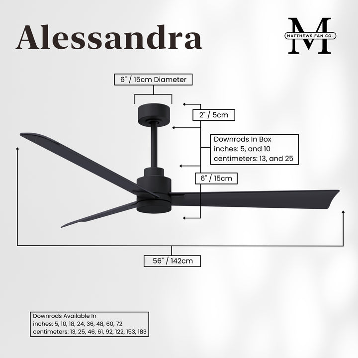 Matthews Fan Company Alessandra - 56" Outdoor, Wet-Rated Ceiling Fan