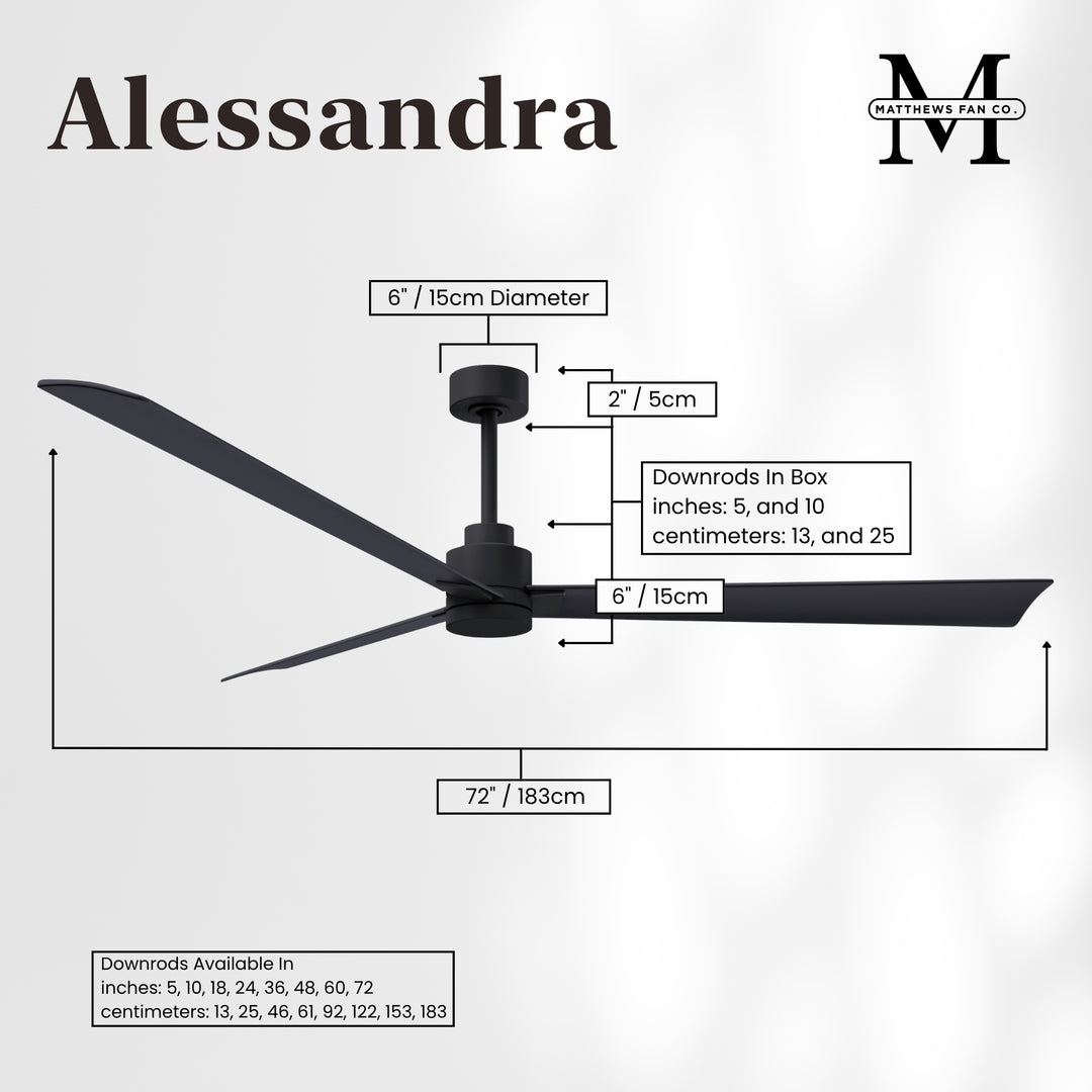 Matthews Fan Company Alessandra - 72" Outdoor Ceiling Fan