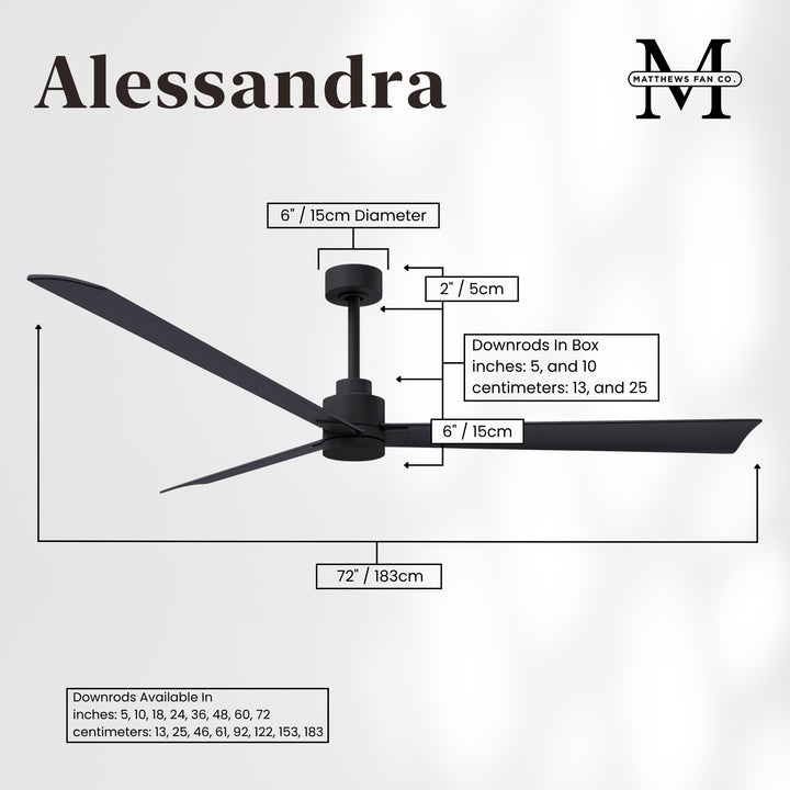 Matthews Fan Company Alessandra - 72" Outdoor Ceiling Fan