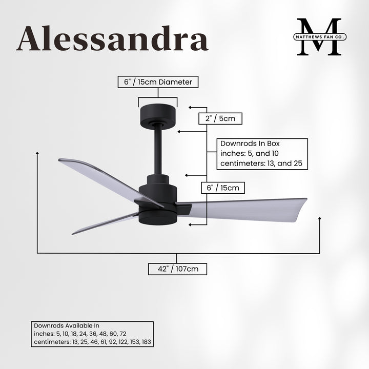 Matthews Fan Company Alessandra - 42" Outdoor, Wet-Rated Ceiling Fan