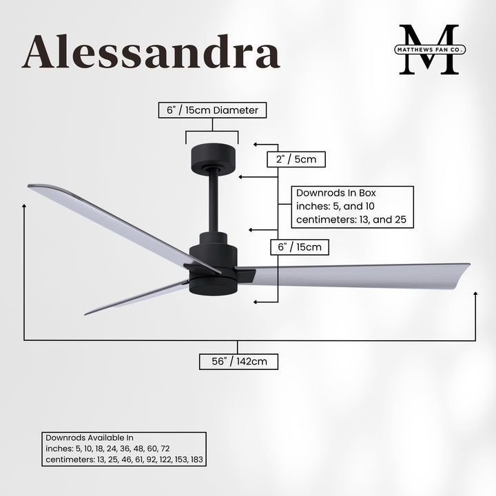 Matthews Fan Company Alessandra - 56" Outdoor, Wet-Rated Ceiling Fan
