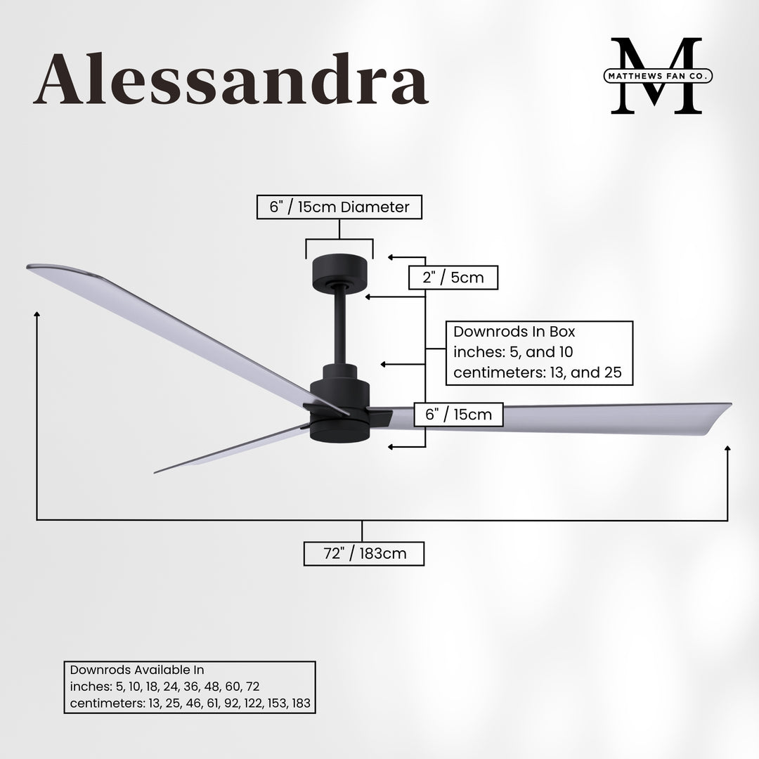 Matthews Fan Company Alessandra - 72" Outdoor Ceiling Fan