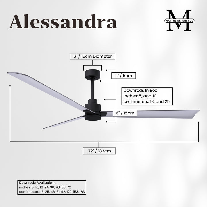 Matthews Fan Company Alessandra - 72" Outdoor Ceiling Fan