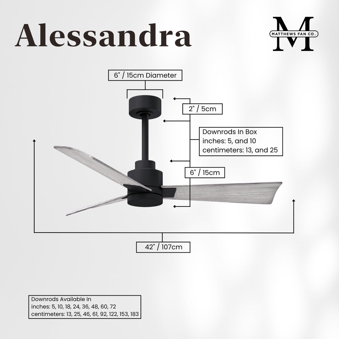 Matthews Fan Company Alessandra - 42" Outdoor, Wet-Rated Ceiling Fan