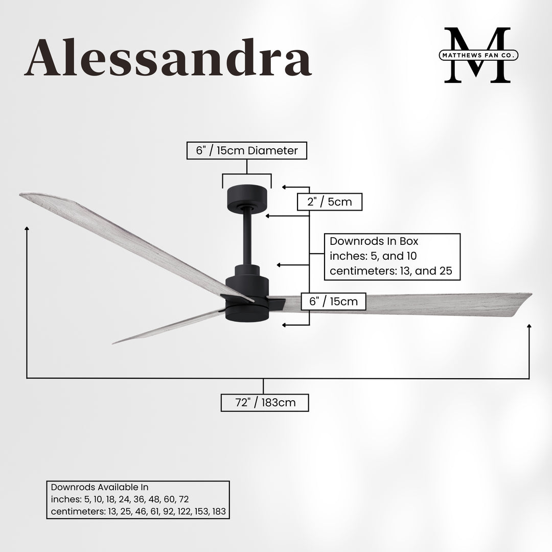 Matthews Fan Company Alessandra - 72" Outdoor Ceiling Fan