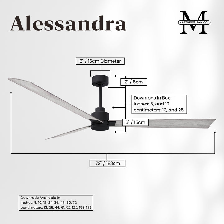 Matthews Fan Company Alessandra - 72" Outdoor Ceiling Fan