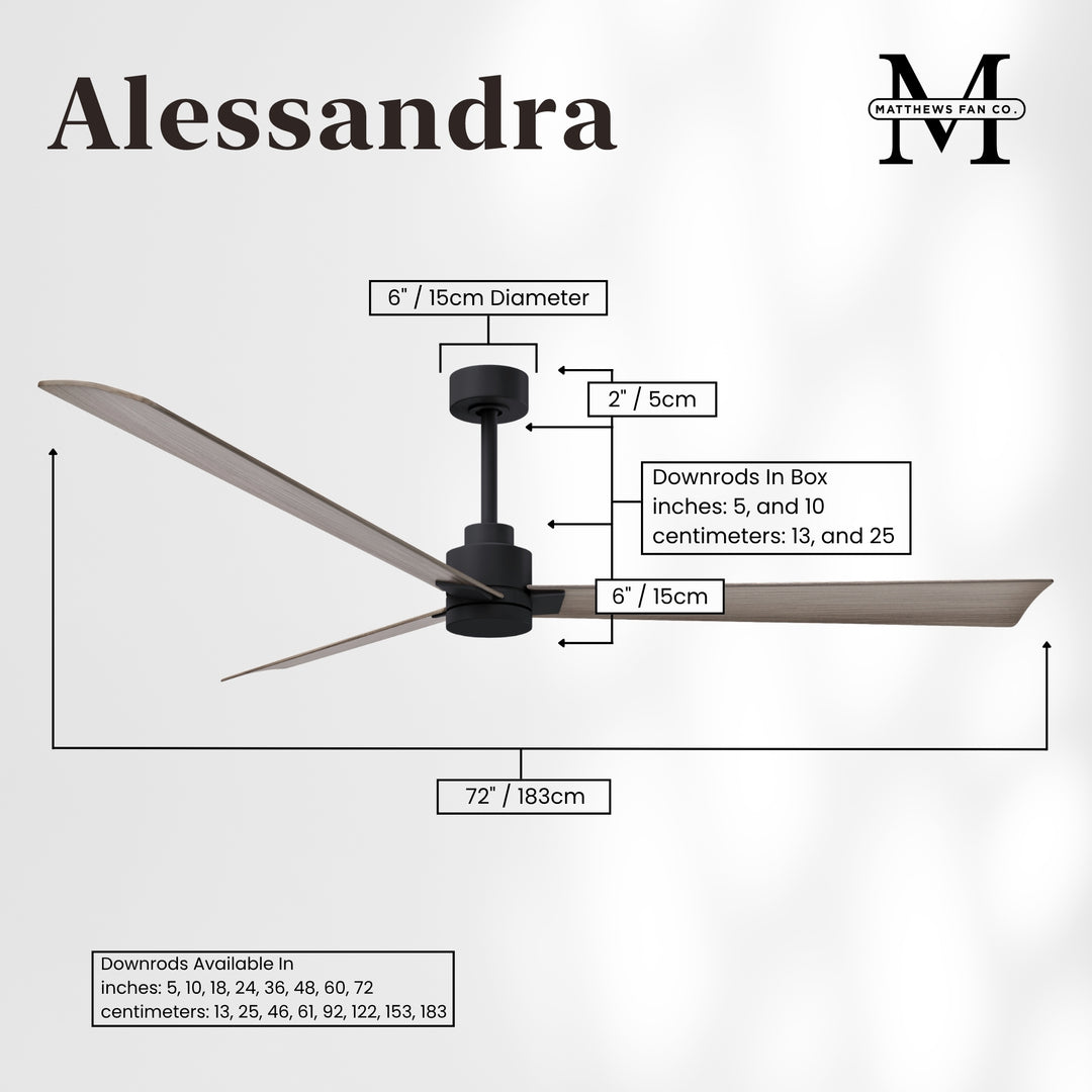 Matthews Fan Company Alessandra - 72" Outdoor Ceiling Fan
