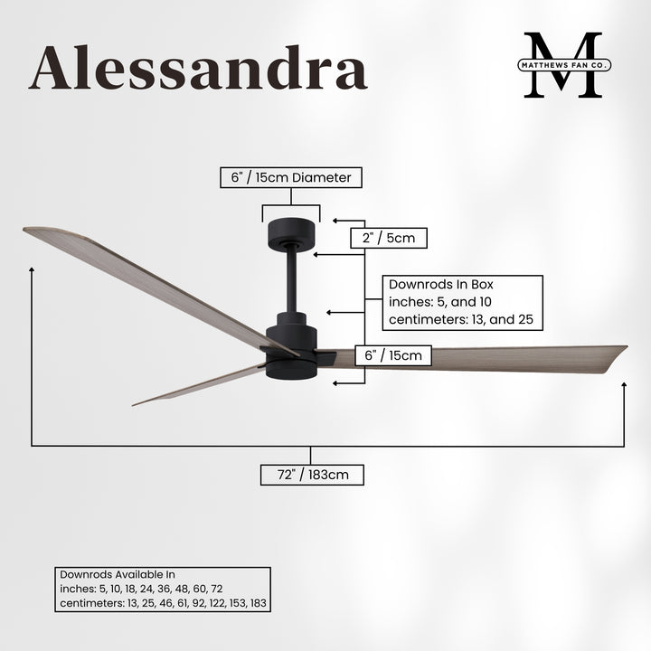Matthews Fan Company Alessandra - 72" Outdoor Ceiling Fan
