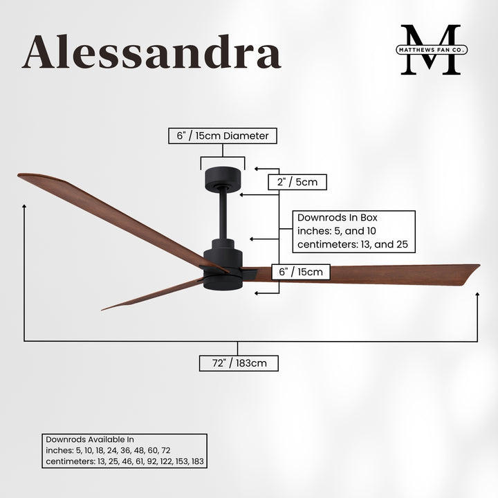Matthews Fan Company Alessandra - 72" Outdoor Ceiling Fan