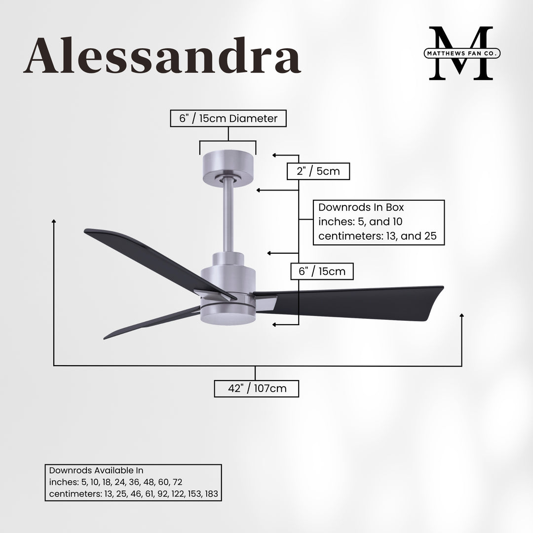 Matthews Fan Company Alessandra - 42" Outdoor, Wet-Rated Ceiling Fan