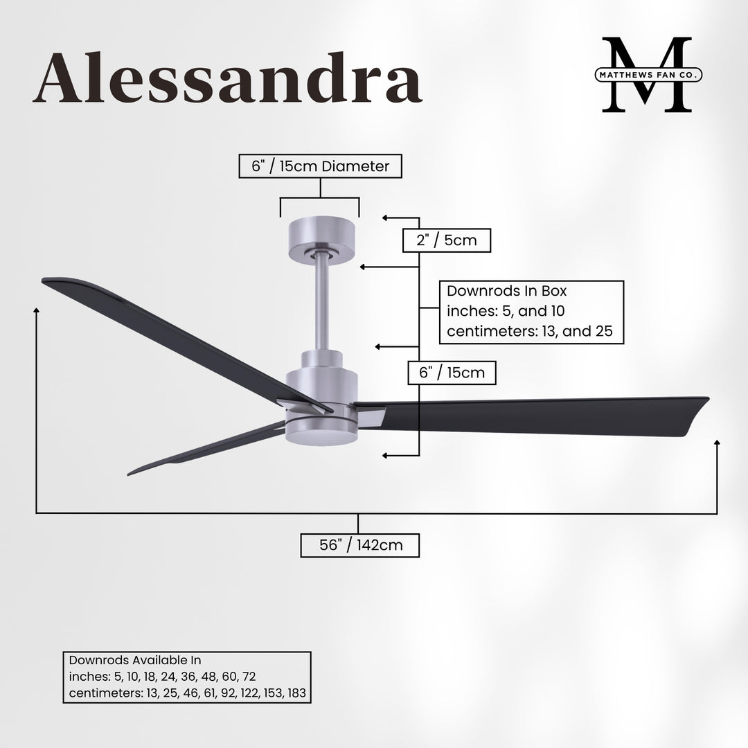 Matthews Fan Company Alessandra - 56" Outdoor, Wet-Rated Ceiling Fan