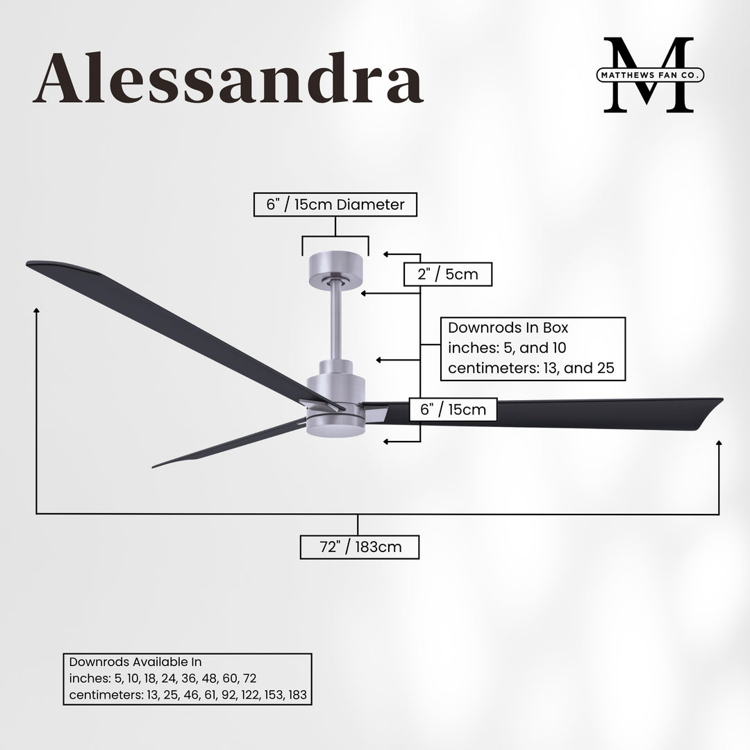 Matthews Fan Company Alessandra - 72" Outdoor Ceiling Fan