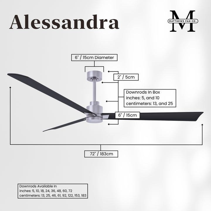 Matthews Fan Company Alessandra - 72" Outdoor Ceiling Fan