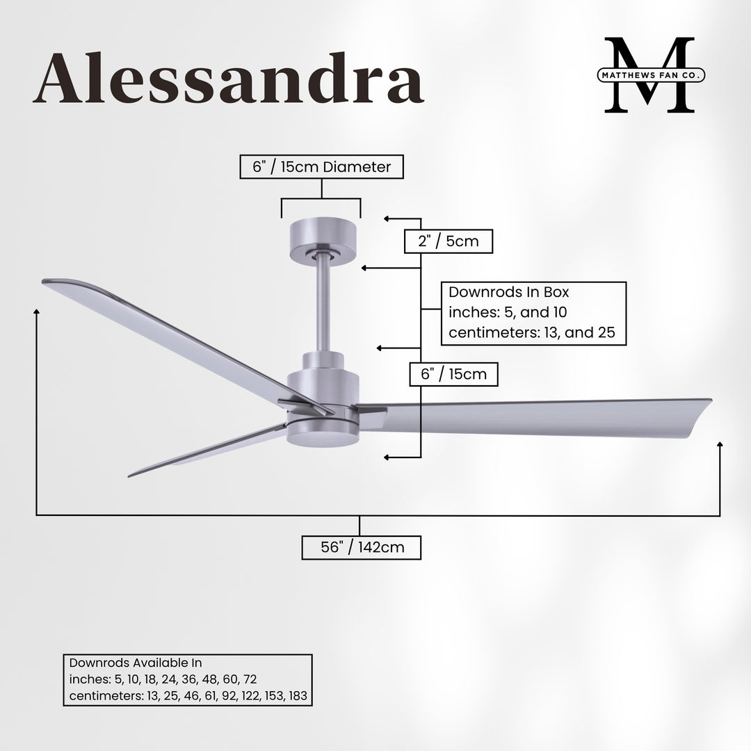 Matthews Fan Company Alessandra - 56" Outdoor, Wet-Rated Ceiling Fan