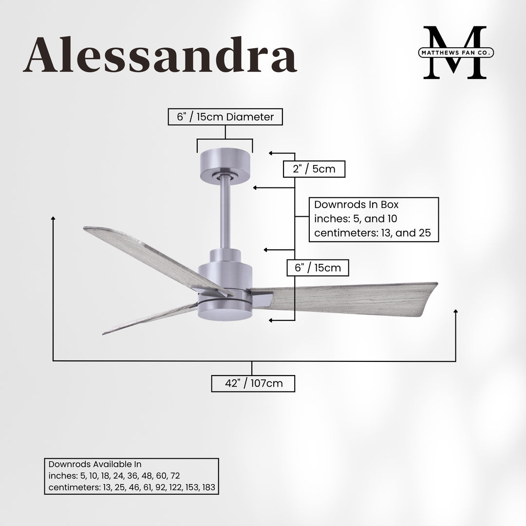 Matthews Fan Company Alessandra - 42" Outdoor, Wet-Rated Ceiling Fan