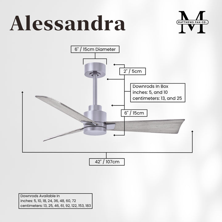 Matthews Fan Company Alessandra - 42" Outdoor, Wet-Rated Ceiling Fan