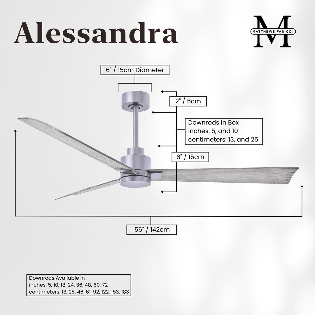 Matthews Fan Company Alessandra - 56" Outdoor, Wet-Rated Ceiling Fan