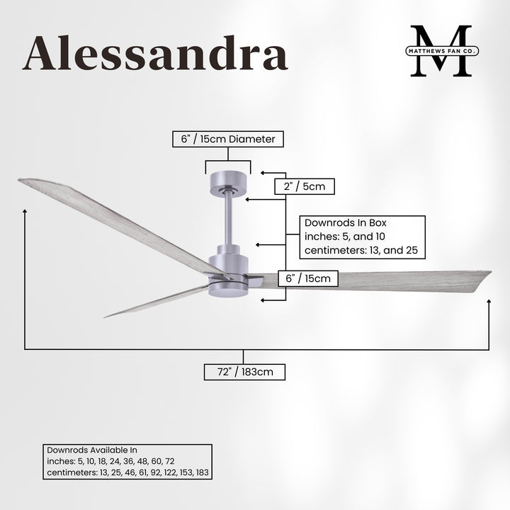 Matthews Fan Company Alessandra - 72" Outdoor Ceiling Fan