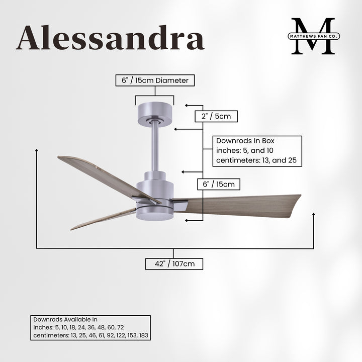 Matthews Fan Company Alessandra - 42" Outdoor, Wet-Rated Ceiling Fan