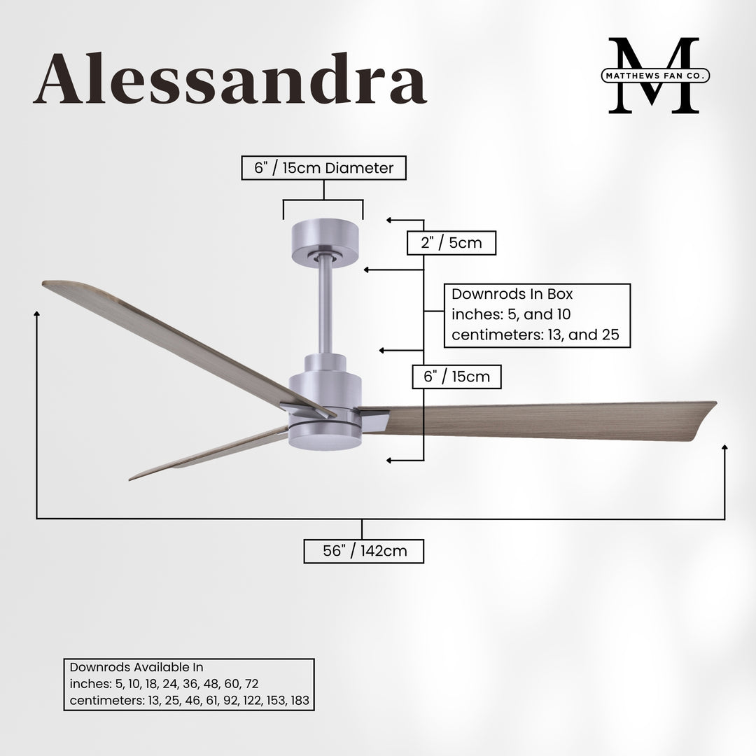 Matthews Fan Company Alessandra - 56" Outdoor, Wet-Rated Ceiling Fan