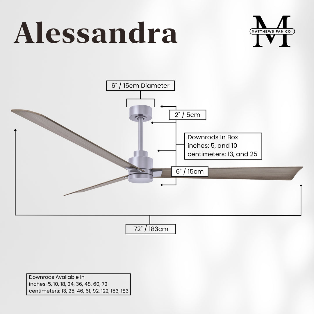 Matthews Fan Company Alessandra - 72" Outdoor Ceiling Fan