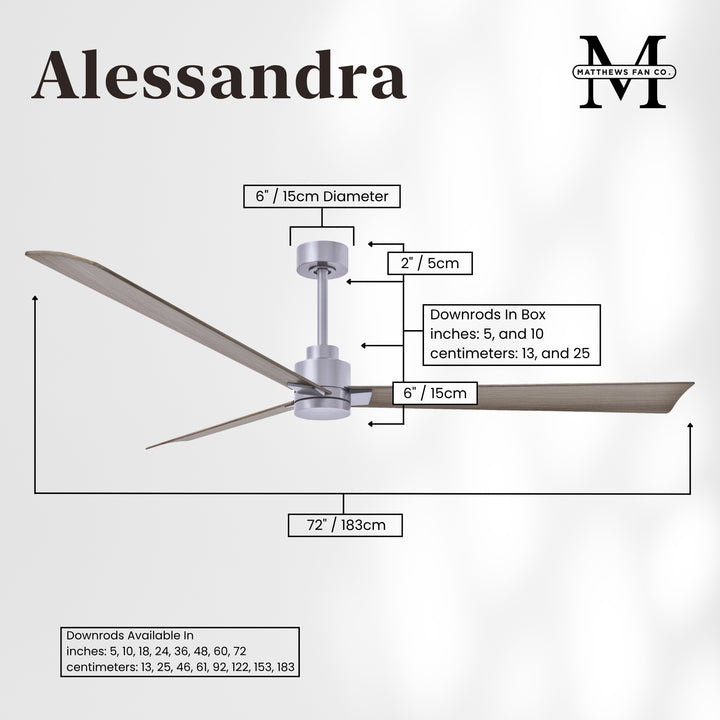 Matthews Fan Company Alessandra - 72" Outdoor Ceiling Fan