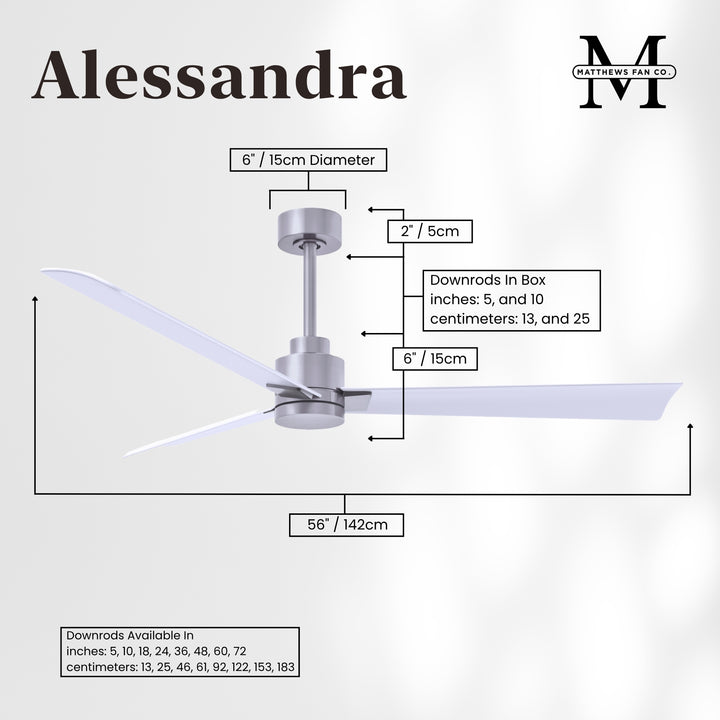 Matthews Fan Company Alessandra - 56" Outdoor, Wet-Rated Ceiling Fan