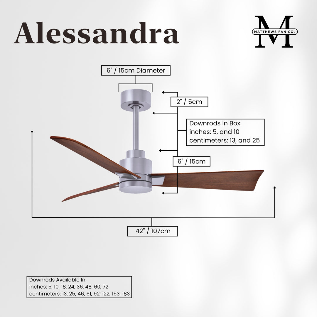 Matthews Fan Company Alessandra - 42" Outdoor, Wet-Rated Ceiling Fan