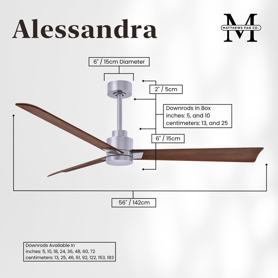 Matthews Fan Company Alessandra - 56" Outdoor, Wet-Rated Ceiling Fan