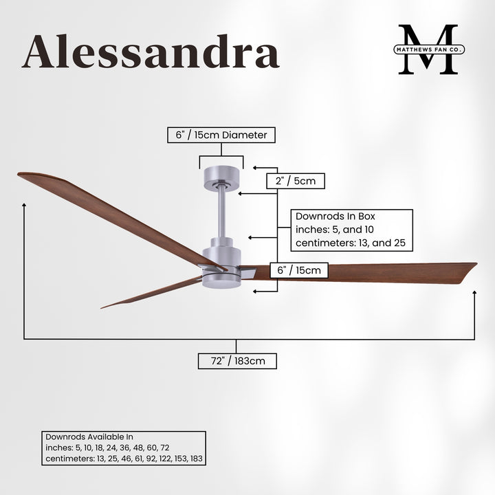 Matthews Fan Company Alessandra - 72" Outdoor Ceiling Fan