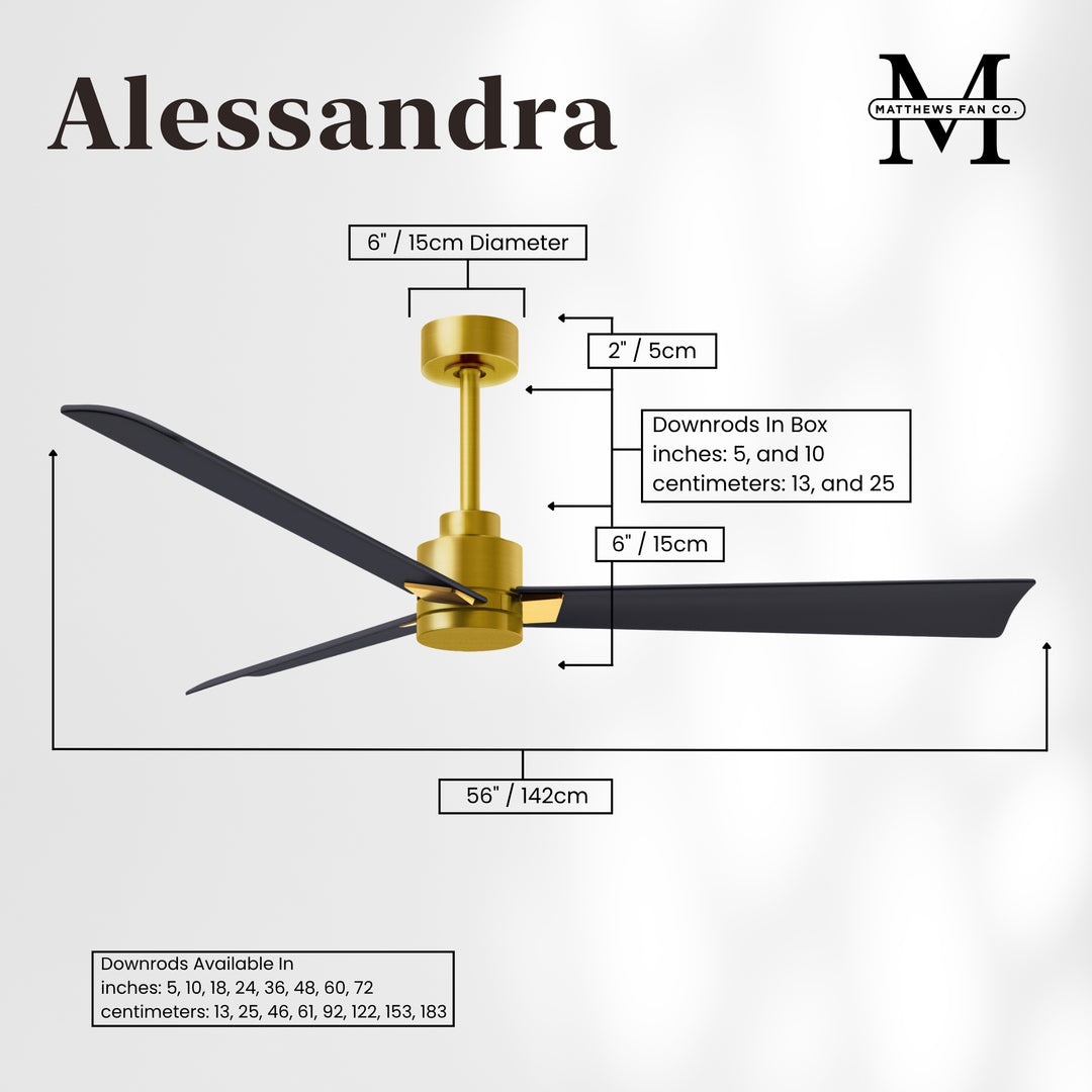 Matthews Fan Company Alessandra - 56" Outdoor, Wet-Rated Ceiling Fan
