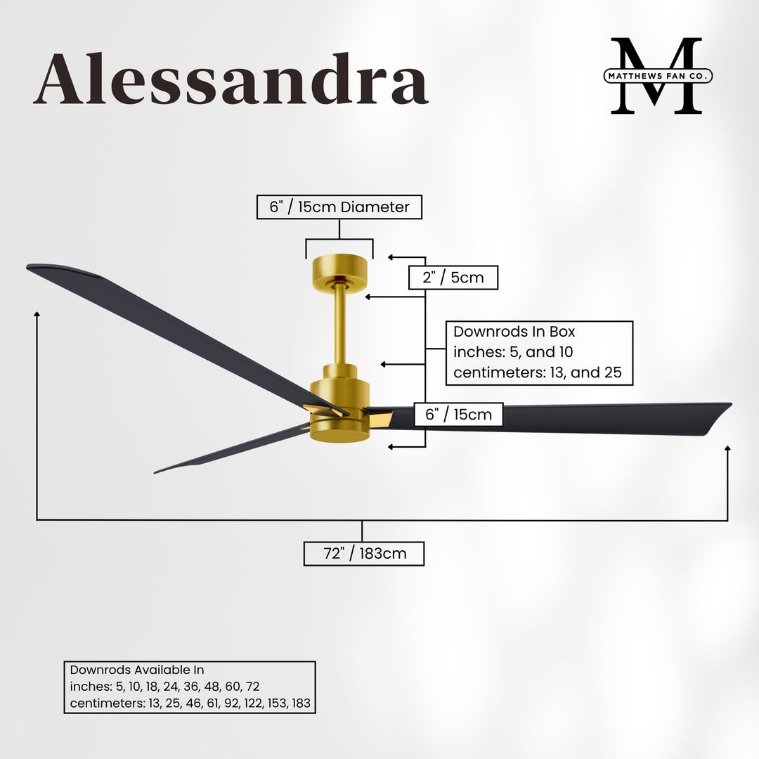 Matthews Fan Company Alessandra - 72" Outdoor Ceiling Fan