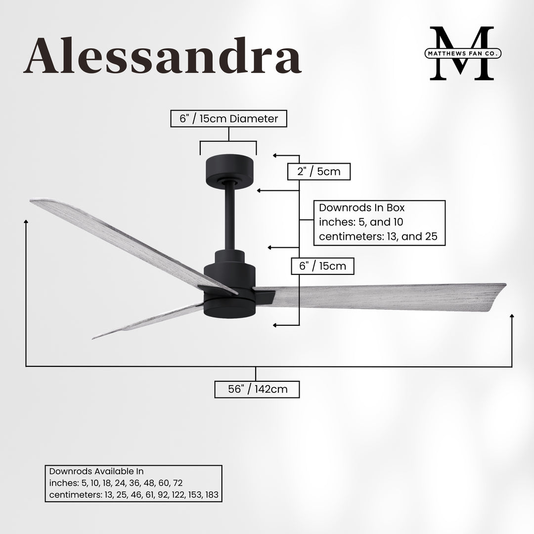 Matthews Fan Company Alessandra - 56" Outdoor, Wet-Rated Ceiling Fan